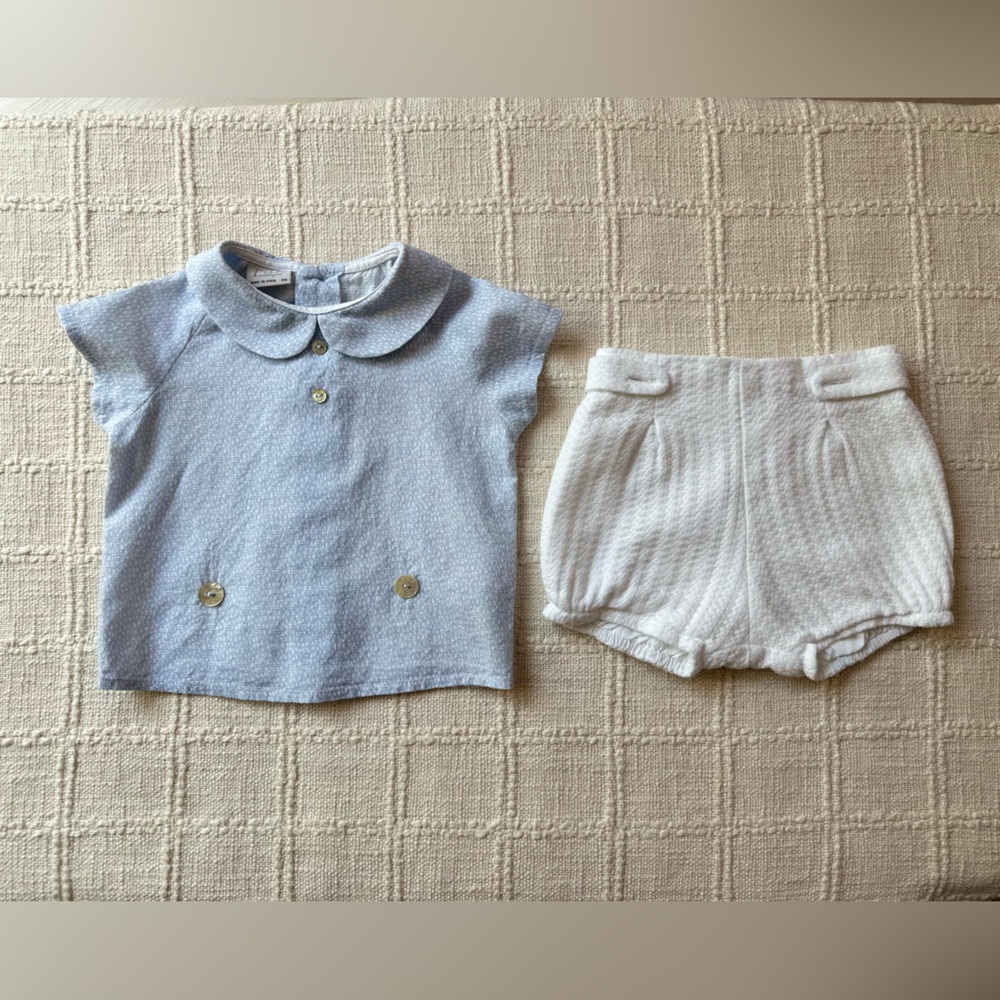 Baby Blue and White Matching Set Paz Rodriguez